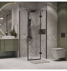 Душевой уголок Niagara Nova NG-6832-34BLACK 100x100, профиль черный матовый, стекло прозрачное
