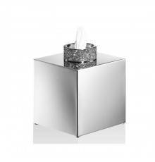 Decor Walther Rocks KB Диспенсер для салфеток 13x13x15.6см, с кристаллами Swarovski, настольный, цвет: хром. 0934400