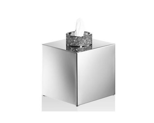 Decor Walther Rocks KB Диспенсер для салфеток 13x13x15.6см, с кристаллами Swarovski, настольный, цвет: хром. 0934400