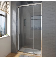 Душевая дверь в нишу Veconi Vianno VN-28 100 см, профиль хром, стекло прозрачное