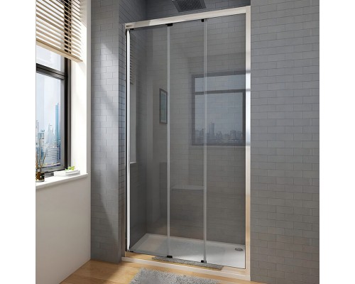 Душевая дверь в нишу Veconi Vianno VN-28 100 см, профиль хром, стекло прозрачное