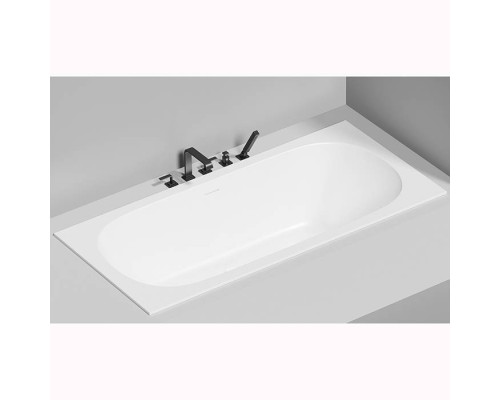 Salini Ornella Axis 190 Kit Встраиваемая ванна 190х90х60см, прямоугольная, материал: S-Sense, донный клапан UpDown, слив-перелив, цвет: белый матовый. 103512M