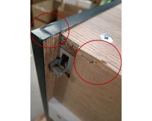 SaleAQFRG0535DB Fargo Пенал L/R подвесной 350х1400х300 мм, 1 дверь PushOpen, 5 полок, Дуб балтийский SaleFRG0535DB_1206