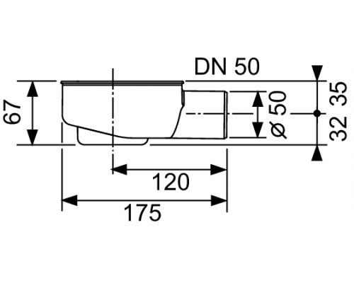 TECE drainline, сифон, 0,7 л/c, DN 50, выход вбок, высота монтажа от нижнего края сифона до верхнего края слива ndash; 95 мм.. 650000 TECE drainline, сифон, 0,7 л/c, DN 50, выход вбок, высота монтажа от нижнего края сифона до верхнего края слива ndash; 95 мм.. 650000