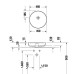 Duravit Vitrium Раковина накладная 46см., без отв., круглая, из DuroCast UltraResist, без перелива, цвет: темно-серый матовый. 266146HE
