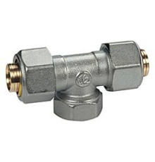 Тройник, Giacomini, R569AM, В, 20 x 2, 3/4, 20 x 2, латунь, для труб GIACOTHERM, GIACOFLEX и многослойных