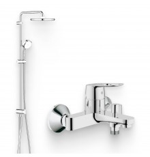 Душевой комплект Смеситель Grohe BauLoop 23341000 + Стойка Tempesta Cosmopolitan System 250 26675000