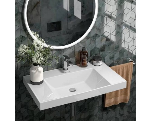 Kerama Marazzi Cubo Раковина подвесна 80.5х48.5см., с 1 отв.под смеситель, цвет: белый глянцевая. CU.wb.80 Kerama Marazzi Cubo Раковина подвесна 80.5х48.5см., с 1 отв.под смеситель, цвет: белый глянцевая. CU.wb.80