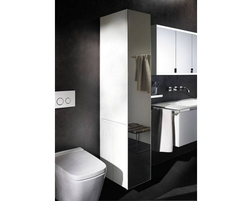 Burgbad Yso Шкаф подвесной зеркальный 32x43x176см, цвет: белый матовый. HSHA058 L K0374