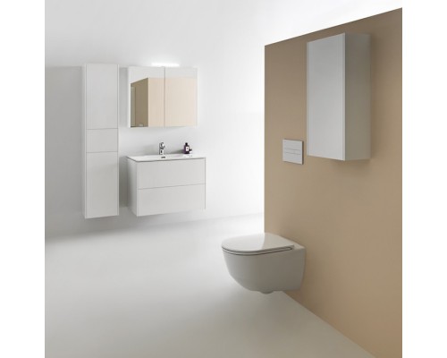 Laufen Base Шкафчик зеркальный 80x18.5x70cм, 2 дверцы, с горизонтальным элементом LED-подсветки, 2 стеклянные полки, 1 розетка, цвет: белый. 4.0280.2.110.261.1 Laufen Base Шкафчик зеркальный 80x18.5x70cм, 2 дверцы, с горизонтальным элементом LED-подсветки, 2 стеклянные полки, 1 розетка, цвет: белый. 4.0280.2.110.261.1
