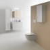 Laufen Base Шкафчик зеркальный 80x18.5x70cм, 2 дверцы, с горизонтальным элементом LED-подсветки, 2 стеклянные полки, 1 розетка, цвет: белый. 4.0280.2.110.261.1
