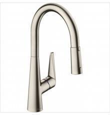 Hansgrohe Kitchen M7116-H220 Смеситель для кухни, однорычажный, с вытяжным душем, сталь. 73800800