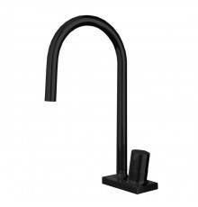 Fima Carlo Frattini Kitchen Смеситель для кухни, на 1 отв., Fluid, цвет: черный матовый. F7028NS