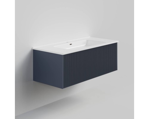 Тумба с раковиной La Fenice Terra 100 подвесная, blu grigio, раковина Slim Line 100 см Тумба с раковиной La Fenice Terra 100 подвесная, blu grigio, раковина Slim Line 100 см