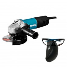 Машина шлифовальная угловая Makita 9558HNR+ очки защитные Makita PGW-180110/CLEAR