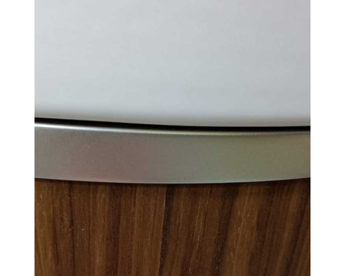 NOORTH milldue edition ROMA II Раковина 45х88 см, без отв., напольная, с донным клапаном, цоколь Noce Canaletto, вставка: Platino, цвет: белый матовый. 2017.B