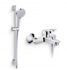 Душевой комплект Смеситель Hansgrohe Logis Loop Logis loop 71244000 + Гарнитур Vernis Blend 26279000 EcoSmart, хром