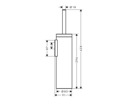 Axor Universal Circular Ершик для унитаза, подвесной, цвет: хром. 42855000 Axor Universal Circular Ершик для унитаза, подвесной, цвет: хром. 42855000