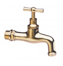 Itap  350L 1/2  Водоразборный кран полированный (золото), сливной, Т-образная ручка. (3500012L)