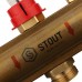Распределительный коллектор из латуни с расходомерами STOUT 3 выхода (SMB 0473 000003)