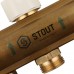 Распределительный коллектор из латуни с расходомерами STOUT 3 выхода (SMB 0473 000003)
