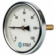 Термометр биметаллический STOUT с погружной гильзой 75 мм SIM-0001-107515 (SIM-0001-107515)