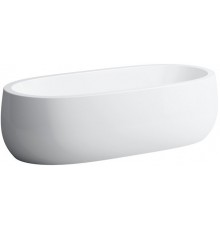 Ванна из искусственного камня Laufen Alessi 2.4597.2.000.000.1 185x85 см, отдельностоящая, овальная, со сливом-переливом, матовая