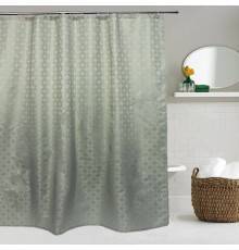 Штора для ванной Bath Plus Decor collection JAC1501 180x200, зеленая