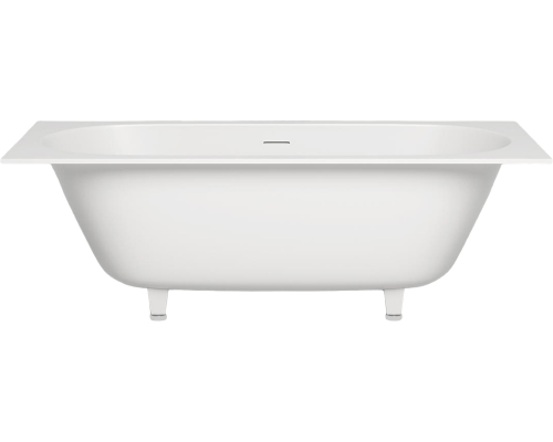 Ванна из искусственного камня Salini Ornella Axis Kit S-Stone 180x80 см, с ножками, со сливом-переливом, матовая