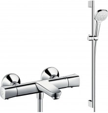 Термостатический смеситель Hansgrohe Ecostat universal 13123000 + Душевой гарнитур Hansgrohe Croma Select E Multi 26590400