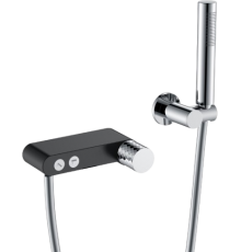 Смеситель для ванны с душем Boheme Stick 123-BCR black diamond chrome