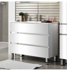 Тумба с раковиной Sanvit Кубэ -3 80 белый глянец