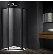 Душевой уголок Vincea Penta VSP-3P100CLB 100x100, профиль чёрный, стекло прозрачное
