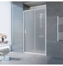 Душевая дверь в нишу Vegas Glass ZP NOVO 160 01 10 160 см, профиль белый, стекло сатин