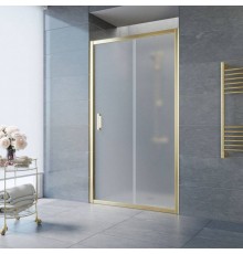Душевая дверь в нишу Vegas Glass ZP Tur Novo 120 09 10 120 см, профиль золото, стекло сатин