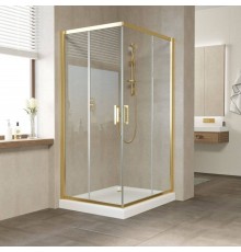 Душевой уголок Vegas Glass ZA-F Tur Novo 90*80 09 01 профиль золото, стекло прозрачное
