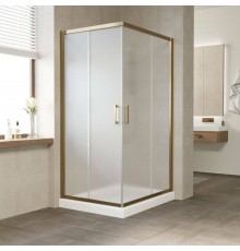 Душевой уголок Vegas Glass ZA-F Tur Novo 100*80 05 10 профиль бронза, стекло сатин