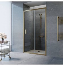 Душевая дверь в нишу Vegas Glass ZP Tur Novo 100 05 01 100 см, профиль бронза, стекло прозрачное