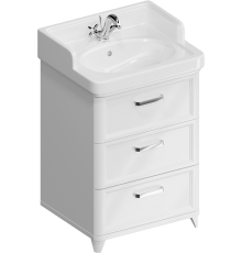 Тумба с раковиной Kerama Marazzi Pompei N 60 белая, с 3 ящиками