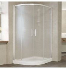 Душевой уголок Vegas Glass ZS-F 120*80 01 10 профиль белый, стекло сатин