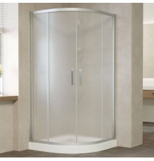 Душевой уголок Vegas Glass ZS 120 07 10 профиль матовый хром, стекло сатин