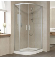 Душевой уголок Vegas Glass ZS-F 100*80 07 01 профиль матовый хром, стекло прозрачное