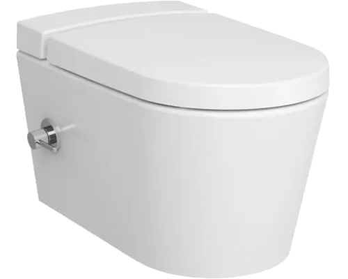 Унитаз подвесной VitrA Nest 5176B003-6233 безободковый, с микролифтом, с функцией биде и встроенным смесителем