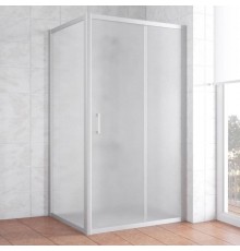Душевой уголок Vegas Glass ZP+ZPV 100*100 07 10 профиль матовый хром, стекло сатин