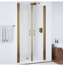 Душевая дверь в нишу Vegas Glass E2P 75 05 01 профиль бронза, стекло прозрачное