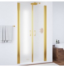 Душевая дверь в нишу Vegas Glass E2P 75 09 10 профиль золото, стекло сатин