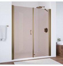 Душевая дверь в нишу Vegas Glass EP-F-2 185 05 05 L профиль бронза, стекло бронза