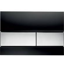 Кнопка смыва TECE Square 9240807 черное стекло, кнопка хром