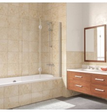 Шторка на ванну Vegas Glass E2V LUX 120 07 01 R профиль матовый хром, стекло прозрачное