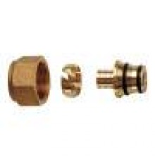Фитинги цанговые Концовка для труб PEX 20x2 с латунной гайкой M24x19 FC 6051 80214